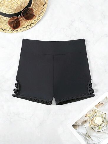 Wdirara Women's Crisscross Hollow Out Swim shorts suit bikini stopwear in Saudi Arabia