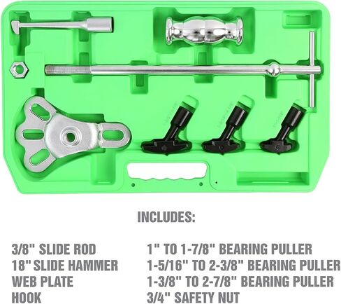 OEMTOOLS 27032 أداة سحب محور من نوع شفة، أداة إزالة محمل العجلة الخلفية، للاستخدام مع مطرقة منزلق مقاس 5/8 بوصة × 18 على المحاور مع 4 أو 5 أو 6 مسامير in Kuwait