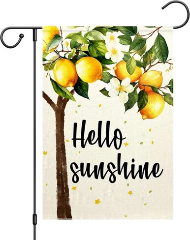 ChloropLastid Hello Summer Garden Flag 12 x 18 Inch Watermelon Strawberry Popsicles Ice Cream Double Sided Decorative Outdoor Yard Flag Small Seasonal Outside House Decoration in Kuwait