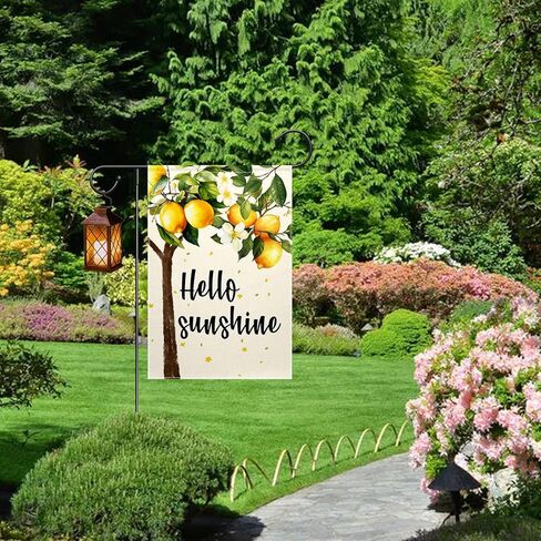 ChloropLastid Hello Summer Garden Flag 12 x 18 Inch Watermelon Strawberry Popsicles Ice Cream Double Sided Decorative Outdoor Yard Flag Small Seasonal Outside House Decoration in Kuwait