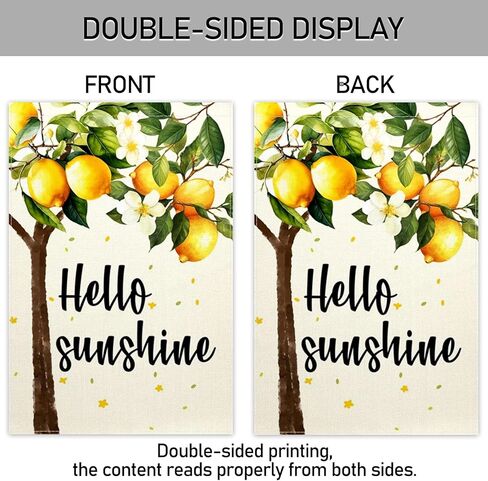 ChloropLastid Hello Summer Garden Flag 12 x 18 Inch Watermelon Strawberry Popsicles Ice Cream Double Sided Decorative Outdoor Yard Flag Small Seasonal Outside House Decoration in Kuwait