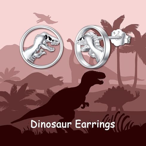 925 sterling الفضة الفضية hypoallergenic stud stud hoop leverback أقراط الديناصور/البقرة/الضفدع/الراكون/الزرافة/الأخطبوط/كورجي أقراط المجوهرات للنساء in Kuwait
