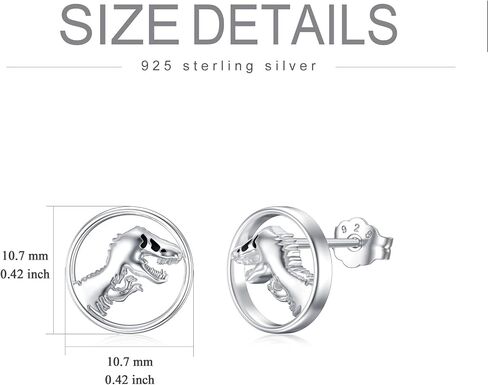 925 sterling الفضة الفضية hypoallergenic stud stud hoop leverback أقراط الديناصور/البقرة/الضفدع/الراكون/الزرافة/الأخطبوط/كورجي أقراط المجوهرات للنساء in Saudi Arabia
