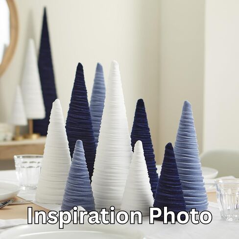 Velvet Cones Set of 3 Navy, Wedding Decor, Minimalist Mantel Decor, Blue Christmas Decor, Tablescape Décor, Holiday Entryway, Tabletop Tree (Navy) in Saudi Arabia