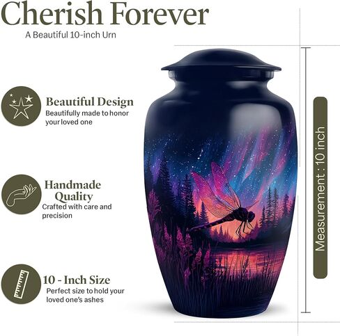 Fashionzaadi الرائعة اليعسوب الصغيرة جرة صغيرة 3 بوصات ، 2 قطعة دفن الجرار الصغيرة للرماد البشري تذكار in Kuwait