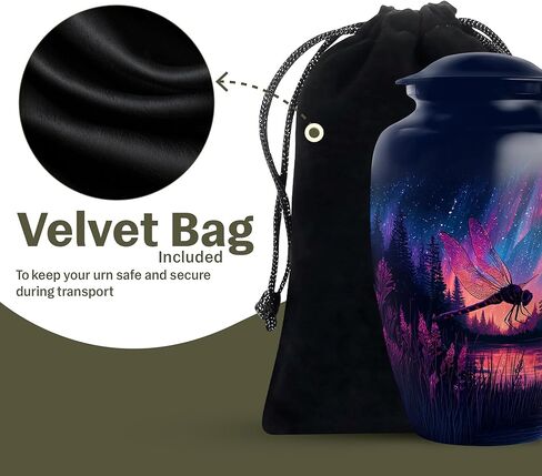 Fashionzaadi الرائعة اليعسوب الصغيرة جرة صغيرة 3 بوصات ، 2 قطعة دفن الجرار الصغيرة للرماد البشري تذكار in Kuwait