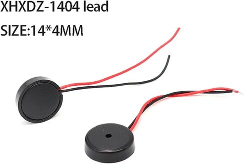 100pcs 1404 السلبي piezoelectric wire buzzer 14 * 4mm ac مع صياغة أداة استهلاك الطاقة المنخفضة الأسلاك in Saudi Arabia