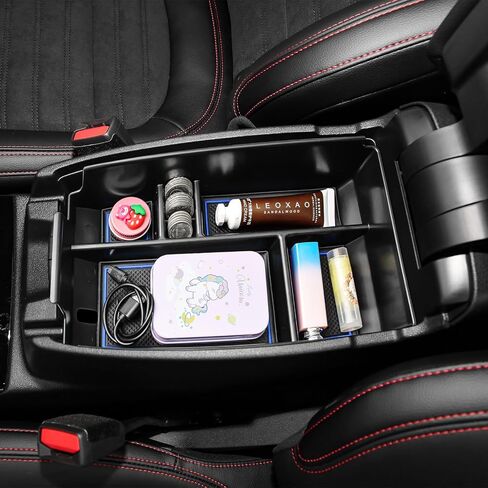 Tacobro Center Center Console Tranizer Tranizer متوافق مع Ford Escape 2020-2024 2025 و 2021 2022 2023 2024 2025 Bronco Sport Cx430 4-Door (ليس لـ U725 2-Door) صندوق تخزين ثانوي-أسود-أسود. in Kuwait