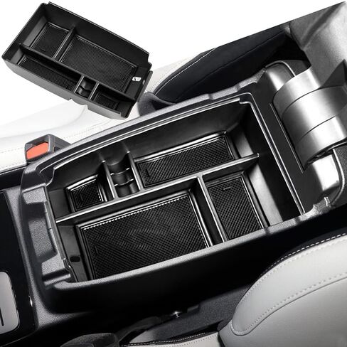 Tacobro Center Center Console Tranizer Tranizer متوافق مع Ford Escape 2020-2024 2025 و 2021 2022 2023 2024 2025 Bronco Sport Cx430 4-Door (ليس لـ U725 2-Door) صندوق تخزين ثانوي-أسود-أسود. in Kuwait