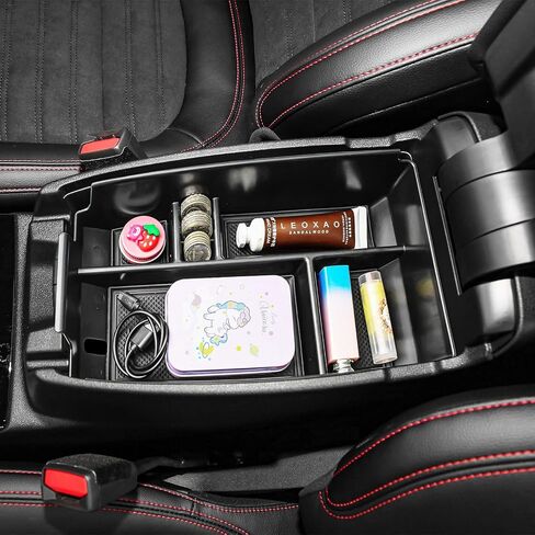 Tacobro Center Center Console Tranizer Tranizer متوافق مع Ford Escape 2020-2024 2025 و 2021 2022 2023 2024 2025 Bronco Sport Cx430 4-Door (ليس لـ U725 2-Door) صندوق تخزين ثانوي-أسود-أسود. in Kuwait