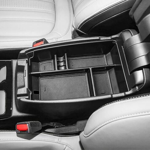 Tacobro Center Center Console Tranizer Tranizer متوافق مع Ford Escape 2020-2024 2025 و 2021 2022 2023 2024 2025 Bronco Sport Cx430 4-Door (ليس لـ U725 2-Door) صندوق تخزين ثانوي-أسود-أسود. in Kuwait