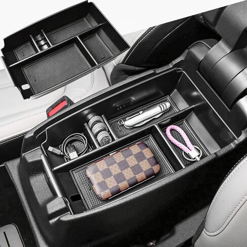 Tacobro Center Center Console Tranizer Tranizer متوافق مع Ford Escape 2020-2024 2025 و 2021 2022 2023 2024 2025 Bronco Sport Cx430 4-Door (ليس لـ U725 2-Door) صندوق تخزين ثانوي-أسود-أسود. in Kuwait
