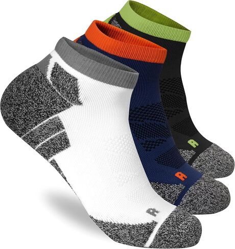 Wildarms Men’s Compression Running Ankle Socks Low Cut Anti-Blister Moisture Wicking Cushioned Athletic Socks for Men 3 Pairs in Kuwait