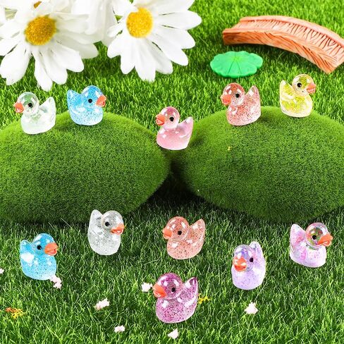 200pcs Mini Resin Ducks 20 Colors Small Tiny Little Duck Figurines to Hide Miniature Figures for Dollhouse Micro Garden Landscape Decoration Craft Party Favors Toys in Saudi Arabia