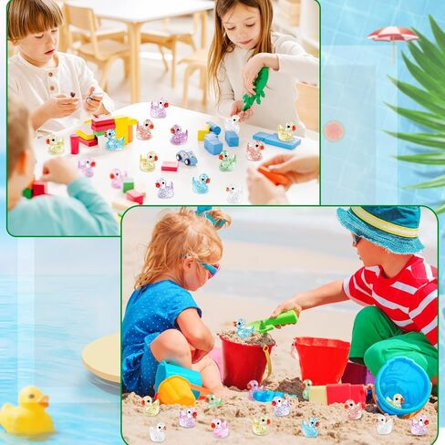 200pcs Mini Resin Ducks 20 Colors Small Tiny Little Duck Figurines to Hide Miniature Figures for Dollhouse Micro Garden Landscape Decoration Craft Party Favors Toys in Saudi Arabia