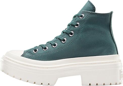 حذاء رياضي قماشي Chuck Taylor All Star Lift من Converse للجنسين - طراز إغلاق برباط - أبيض/أزرق شرنقي 7.5 in Kuwait