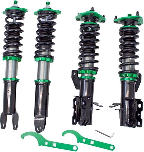 REV9 R9-HS2-082_1 مجموعة انخفاض التعليق Hyper-Street II Coilover ، صدمة أحادية أنبوب مع إعداد ارتداد ، طول كامل قابل للتعديل ، متوافق مع Nissan Altima سيدان (L32) 2007-12 in Saudi Arabia