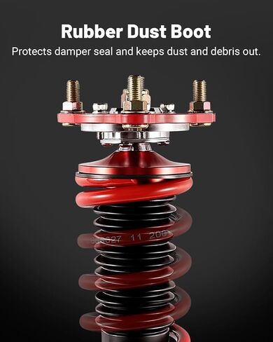 Coilovers Evil Energy Coilovers متوافقة مع Honda Civic 2006-2011 ، طقم خفض الارتفاع القابل للتعديل ، مجموعة التعليق Twin-Tube لركوب مريح ، أحمر ، أحمر in Kuwait