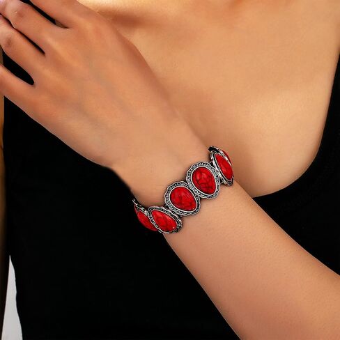 Gold Western Bracelets for Women Boho Turquoise Cuff Bracelet Country Concert Outfits Cowboy Chic Cowgirl Accessorie 2025 Fashion Jewelry in Saudi Arabia