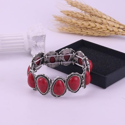 Gold Western Bracelets for Women Boho Turquoise Cuff Bracelet Country Concert Outfits Cowboy Chic Cowgirl Accessorie 2025 Fashion Jewelry in Saudi Arabia