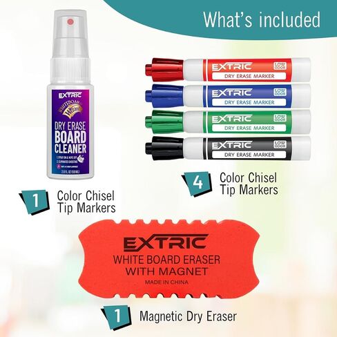 Dry Erase Markers Fine Tip and Chisel Tip, 8 White Board Markers Dry Erase, Mixed Tip 4 Thick and Thin Dry Erase Markers, Whiteboard Markers School Supplies for Teachers and Students in Kuwait