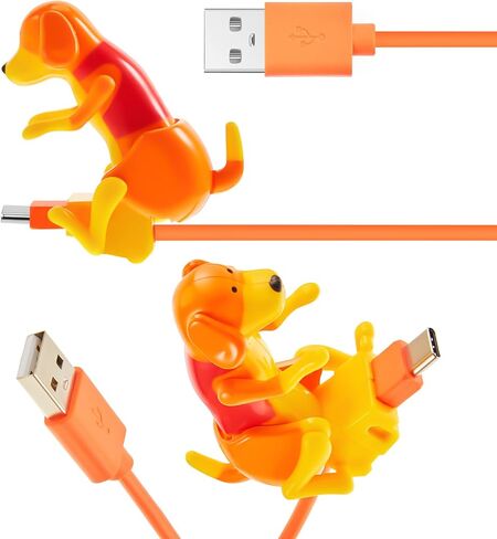 Frienda 2 Pcs Dog Phone Charger Type-C,Orange, White,Cute, Spot Style in Saudi Arabia