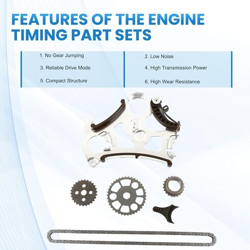 Timing Chain Kit with Oil Pump Guide Chain Gear Compatible with BMW N51 N52 N54 528 530 X3 X4 X5 N52 N55 3.0 2.5 After-Market Parts in Saudi Arabia