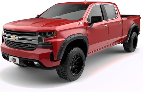 EGR BLF1002 - Fender Fender Fender Flares مع مظهر الترباس المحاكاة - متوافق مع 2019-2022 شيفروليه سيلفرادو 1500 (مع 6 /8 قدم. السرير) in Saudi Arabia