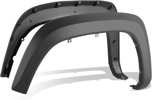 Auto Dynasty 2 Piece Factory Style Paintable Front Wheel Fender Flares Cover Kit Compatible with Toyota Tacoma 2016-2023, Driver and Passenger Side, Matte Black in Saudi Arabia