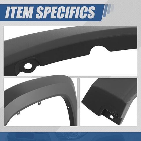 Auto Dynasty 2 Piece Factory Style Paintable Front Wheel Fender Flares Cover Kit Compatible with Toyota Tacoma 2016-2023, Driver and Passenger Side, Matte Black in Saudi Arabia