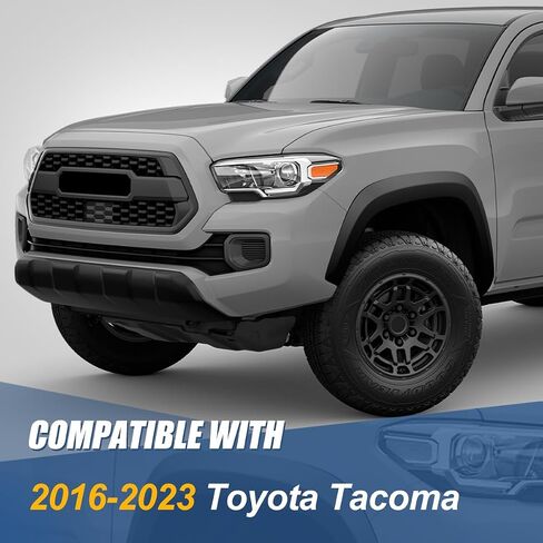 Auto Dynasty 2 Piece Factory Style Paintable Front Wheel Fender Flares Cover Kit Compatible with Toyota Tacoma 2016-2023, Driver and Passenger Side, Matte Black in Saudi Arabia