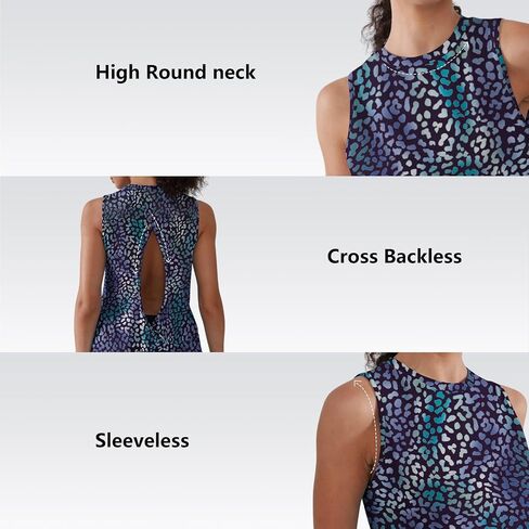 Workout Tank Tops for Women Cross Backless Sleeveless Loose Fit Athletic Tops Athletic Yoga Gym Running Shirts in Kuwait