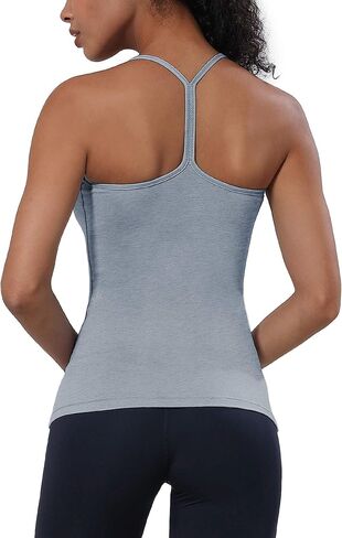 BUBBLELIME Women's Compression/Cotton Sleeveless Racerback Basic Crop Tank Tops Stretchy Casual Workout Yoga Sports Shirts in Saudi Arabia