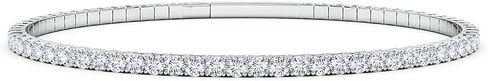Angara Classic Round Lab Bangwing Diamond Flex Bangle في الذهب الصلب 14K | عيد ميلاد ، المشاركة ، الذكرى السنوية ، هدية مجوهرات الزفاف للنساء in Kuwait