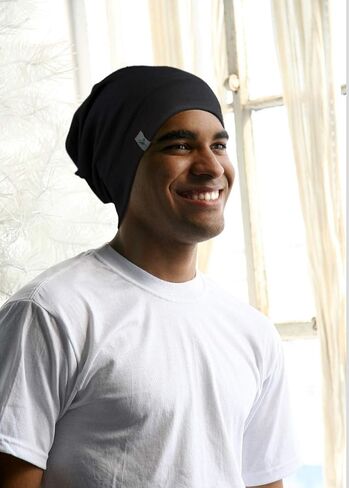 Sleep Cap-2Pcs Designed for Men with Natural Curly Wave Hair Satin Lined,Gifts for Boyfriend,Husband & Dad, in Saudi Arabia