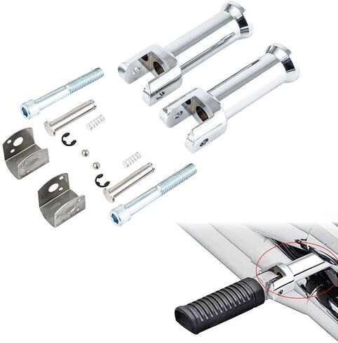 TCMT Chrome Foot Peg Supports Mounts Clevis Kits Fits For Harley Softail Standard Softail Springer Deuce Heritage Softail Classic Fatboy 2000-2006 in Saudi Arabia