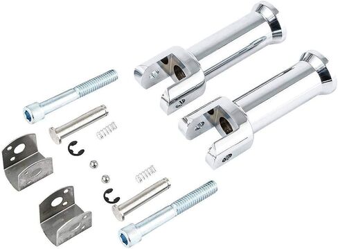 TCMT Chrome Foot Peg Supports Mounts Clevis Kits Fits For Harley Softail Standard Softail Springer Deuce Heritage Softail Classic Fatboy 2000-2006 in Saudi Arabia