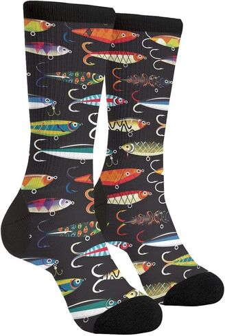 WOAIDY Funny Socks for Men, Novelty Holiday Crew Socks for Dad, Husband, Friends in Kuwait