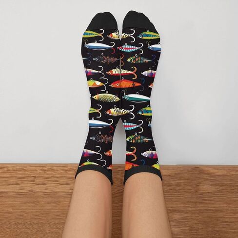 WOAIDY Funny Socks for Men, Novelty Holiday Crew Socks for Dad, Husband, Friends in Kuwait