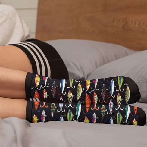 WOAIDY Funny Socks for Men, Novelty Holiday Crew Socks for Dad, Husband, Friends in Kuwait