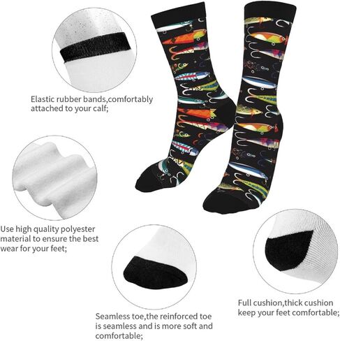WOAIDY Funny Socks for Men, Novelty Holiday Crew Socks for Dad, Husband, Friends in Kuwait