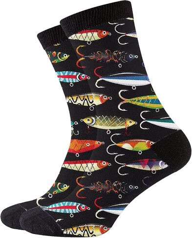 WOAIDY Funny Socks for Men, Novelty Holiday Crew Socks for Dad, Husband, Friends in Kuwait