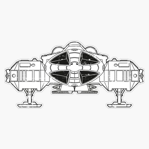 Distressed Eagle - Inspired By Space 1999 Sticker Bumper Sticker Vinyl Decal 5" in Saudi Arabia