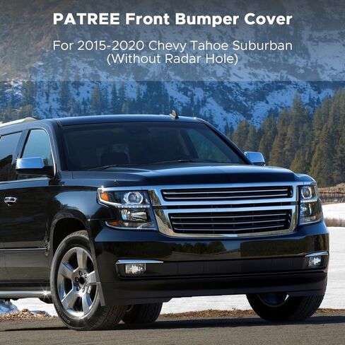 Front Bumper Cover Fits for Chevrolet Tahoe Suburban 2015 2016 2017 2018 2019 2020 Front Bumper with Radar Hole Plastic Front Bumper Factory Specification GM1000974 in Kuwait