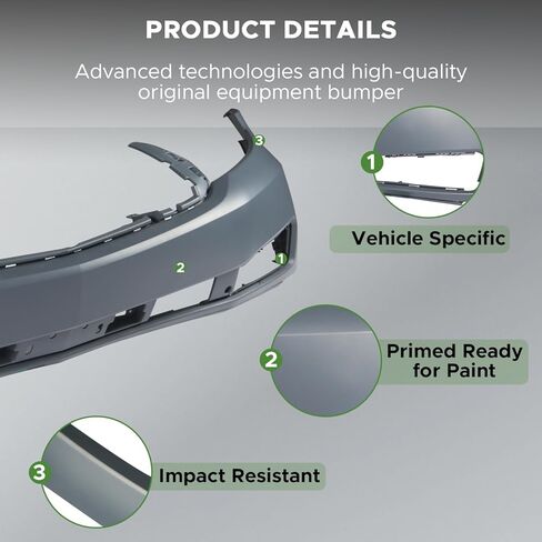 Front Bumper Cover Fits for Chevrolet Tahoe Suburban 2015 2016 2017 2018 2019 2020 Front Bumper with Radar Hole Plastic Front Bumper Factory Specification GM1000974 in Kuwait