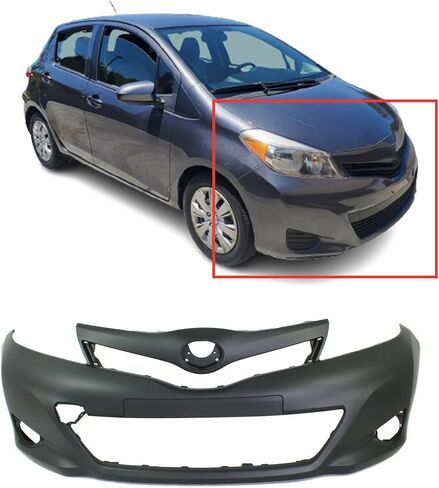 FITPARTS متوافقة مع غلاف الوفير الأمامي 2012 2013 2014 تويوتا ياريس اليابان بنيت L le Ce Hatchback 12 13 14. جديد قبل ثقوب المستشعر ، مع ثقوب ضباب الضباب. 5211952965 in Saudi Arabia