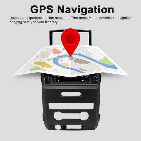 راديو ستيريو للسيارة Android 13، Slakerbe 9.7 بوصة تعمل باللمس مشغل وسائط متعددة 2G+32G GPS للملاحة اللاسلكية يدعم SWC، 1024 × 768، كاميرا احتياطية مناسبة لـ F150 2009-2014 in Saudi Arabia