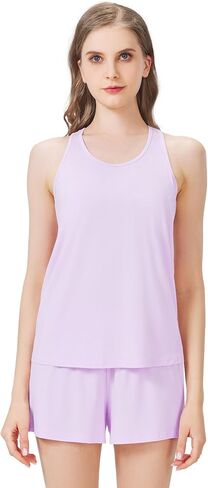 Wiwi Soft Viscose من بيجامات الخيزران للنساء Tank Top و Shorts Sleepwear Cool PJS Pajama Set S-XXL in Kuwait