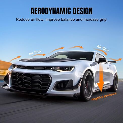 مفسد الشفاه الأمامي المصد ، متوافق مع 2010-2013 Chevy Camaro V8 SS فقط (لا يناسب نموذج ZL1) ، PU ZL1 ZL1 الإضافية على حامية الذقن السد الهواء الأمامي in Kuwait