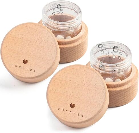 2PCS Pet Urns for Dog or Cat Ashes, Pet Hair Keepsake Box, Mini urns for pet Ashes, Wooden Pet Cremation Urns, Wooden Pet Fur Memorial Box Pet Loss Gifts Memorial Gifts (Paw Prints) in Saudi Arabia
